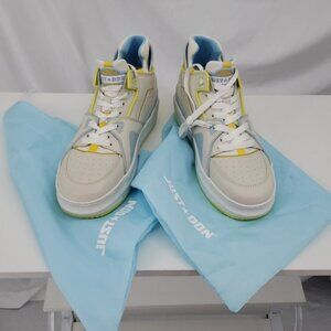 Just * Don Mid Tennis Court Blue+Yellow Sneaker Size 42